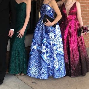 Blue prom dress